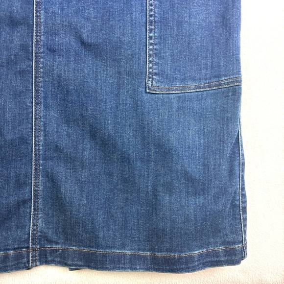 NWT Democracy 90’s Dark Denim Powermesh Cargo Stretch Support Midi Skirt (16) - Picture 7 of 14